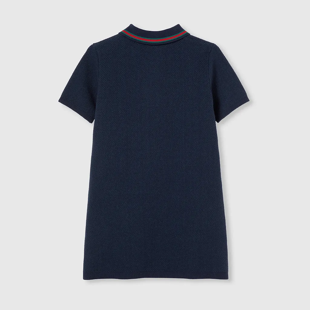 Children's Cotton Polo Dress With Embroidery