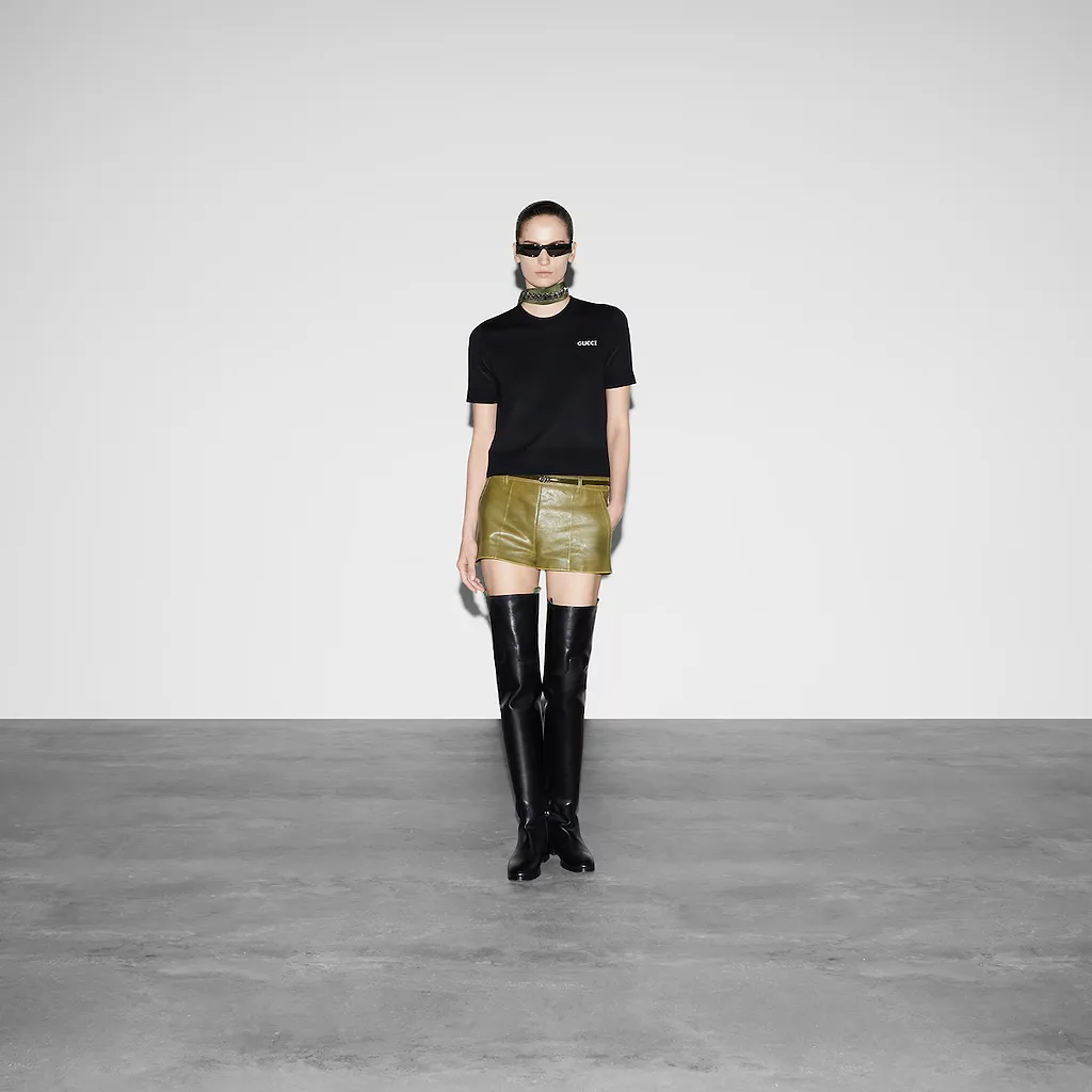Wool Top With Gucci Intarsia
