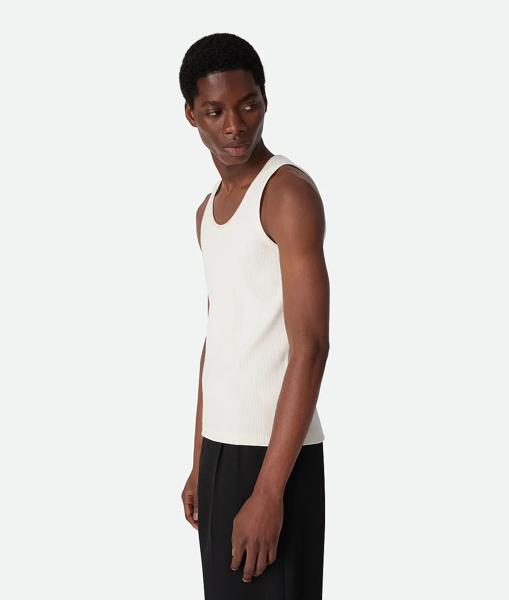 Compact Cotton Rib Jersey Tank Top