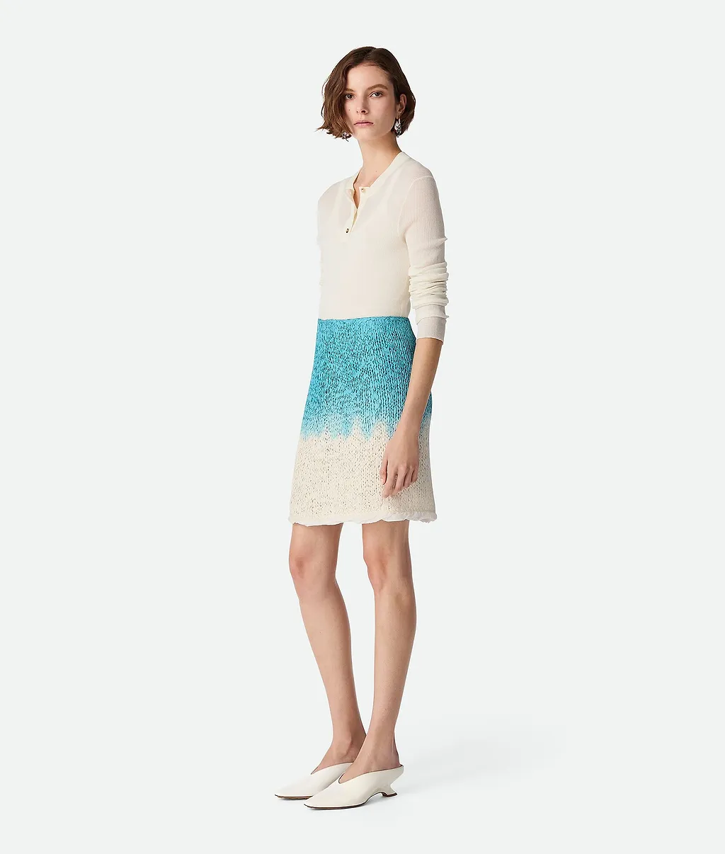 Wool And Silk Overdyed Skirt