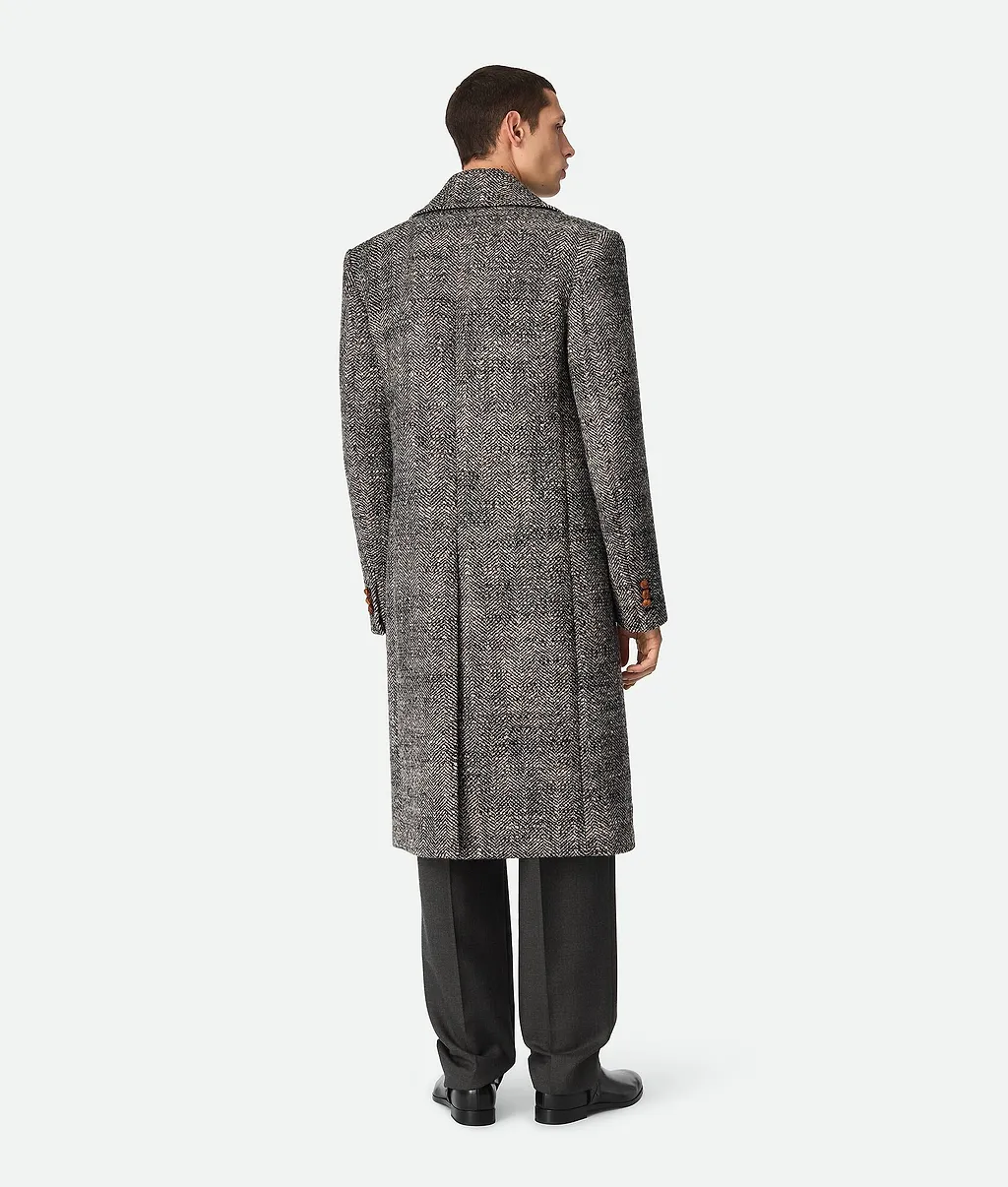 Wool Chevron Coat