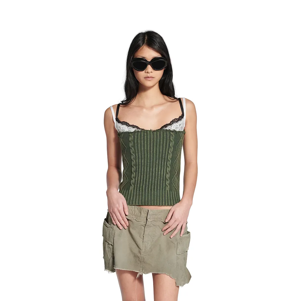 Patched Tank Top