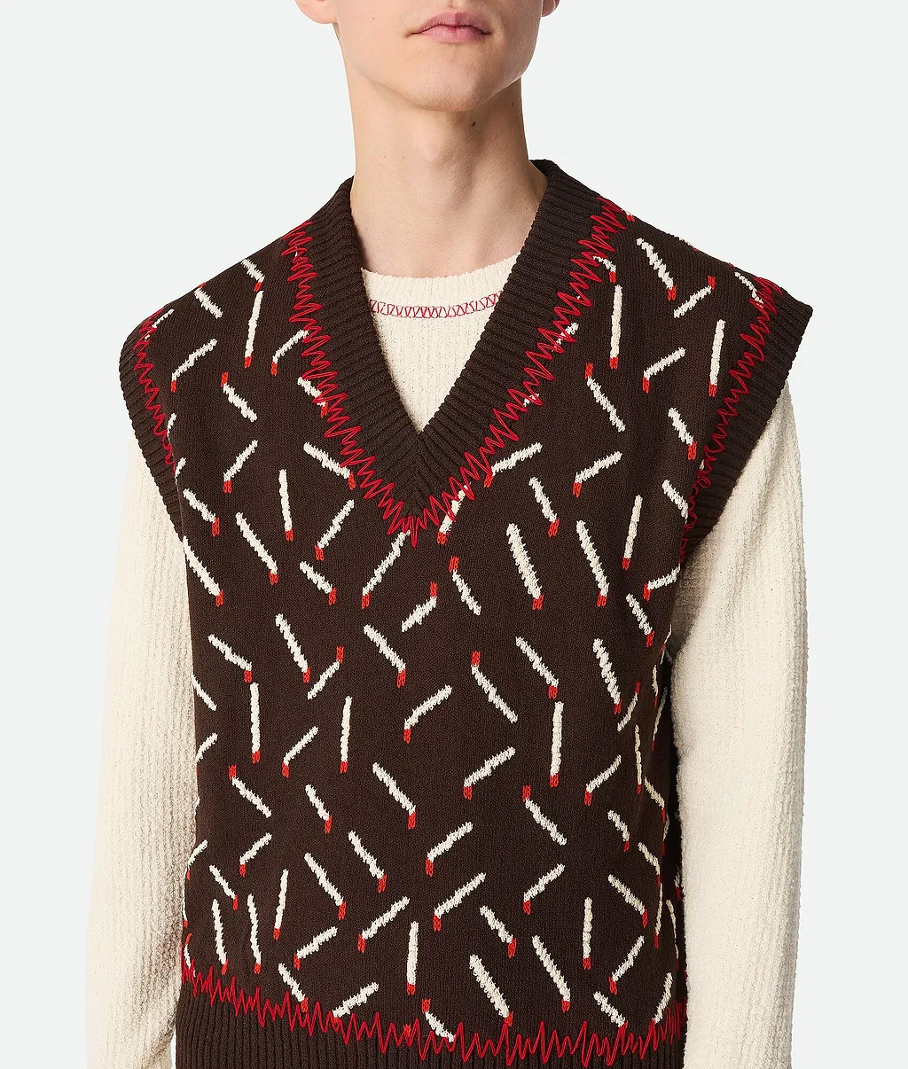 Cotton Jacquard Matches Gilet
