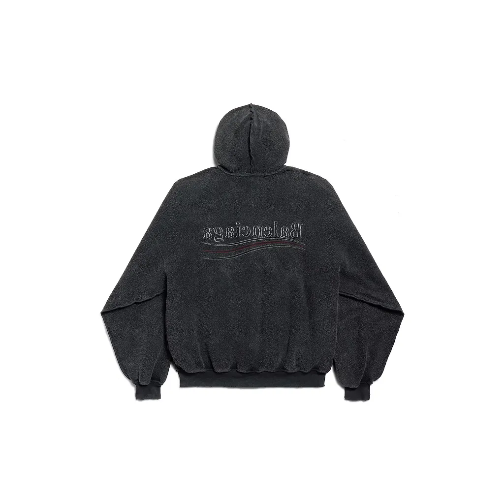 Political Campaign Inside-Out Zip-Up Hoodie Large Fit