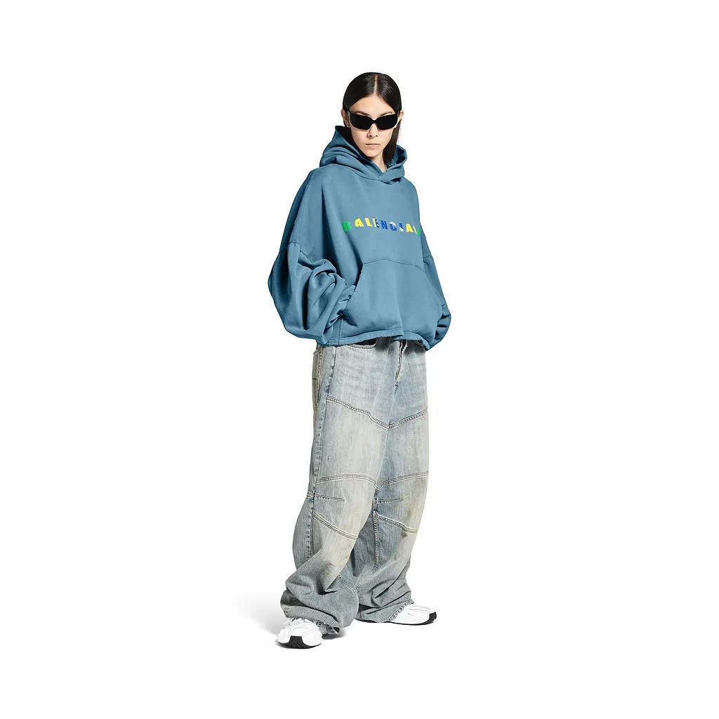 International Cropped Hoodie