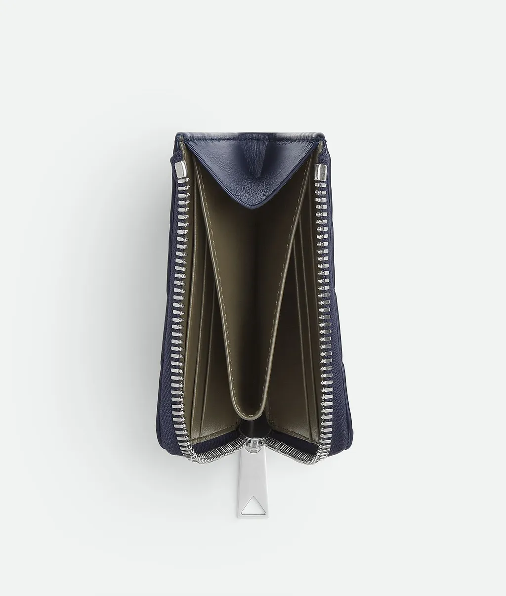 Intrecciato Square Zip Around Wallet