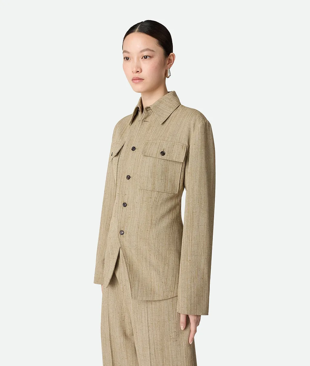 Viscose Silk Shirt Jacket