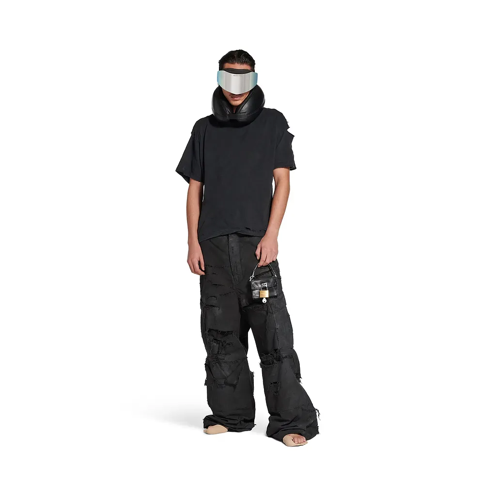Distressed Large Cargo Pants