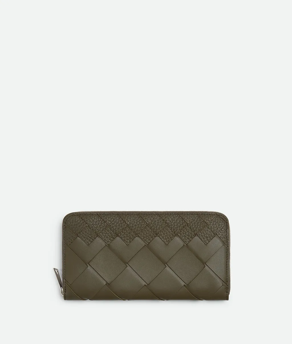 Intrecciato Zip Around Wallet