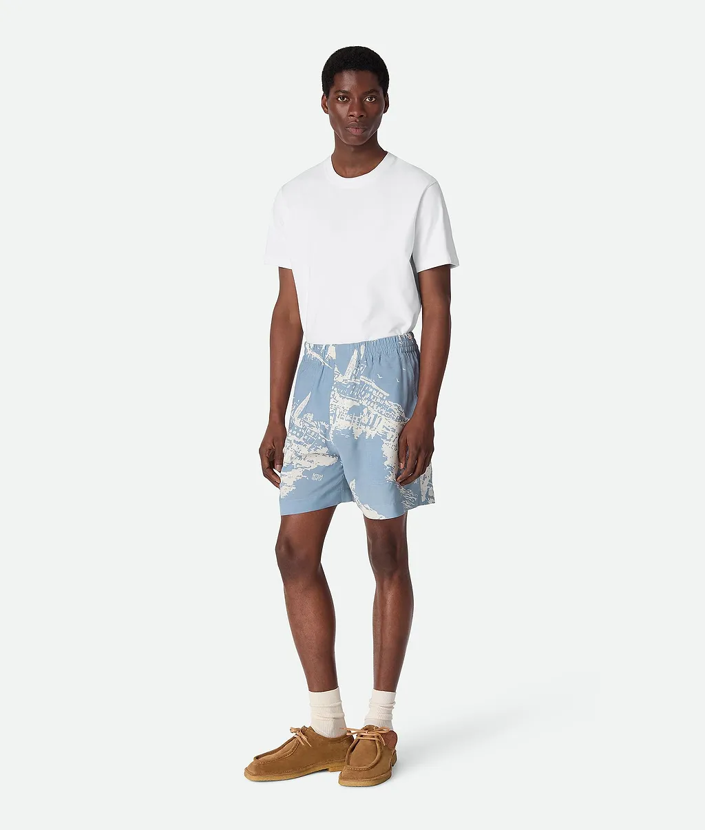 Italian Postcard Silk Shorts