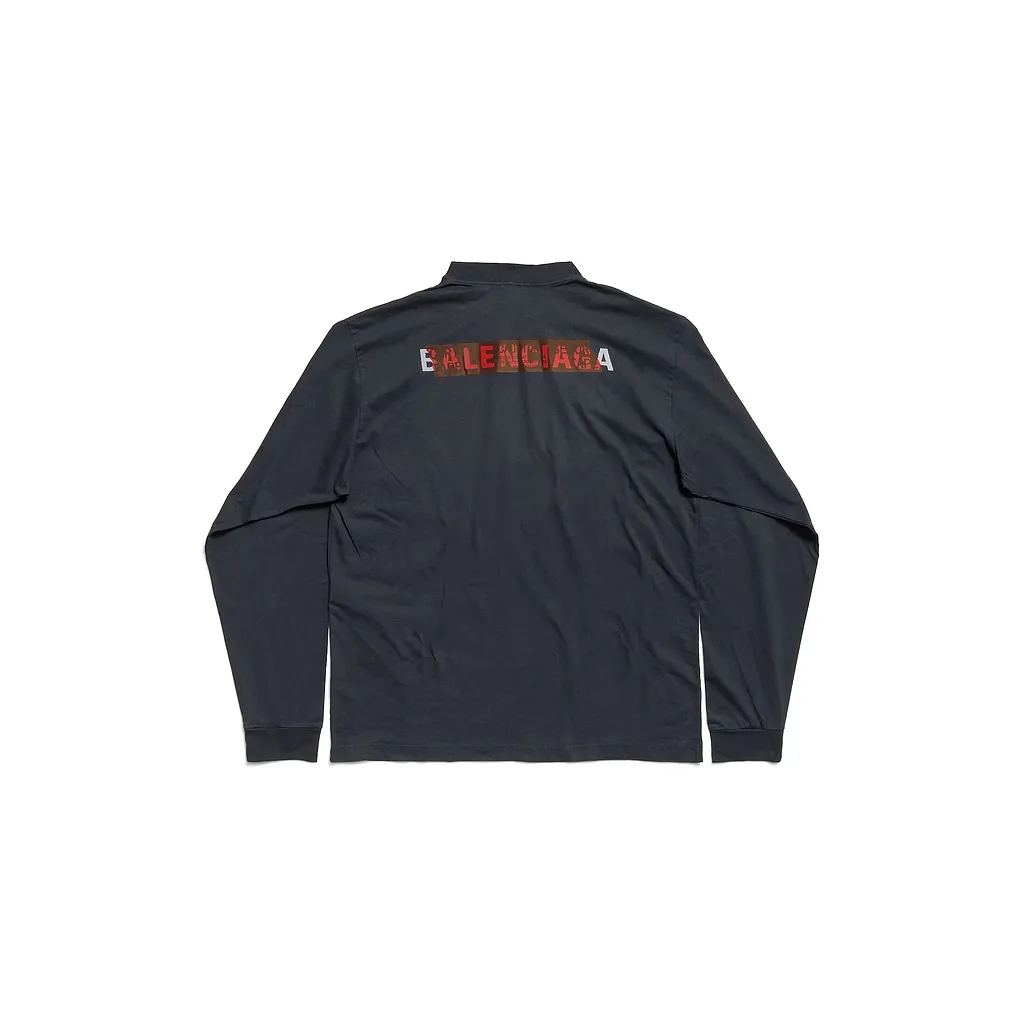 Taped Back Long Sleeve T-Shirt Medium Fit