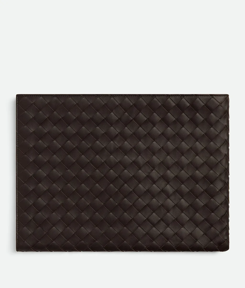 Intrecciato Half Zipped Pouch