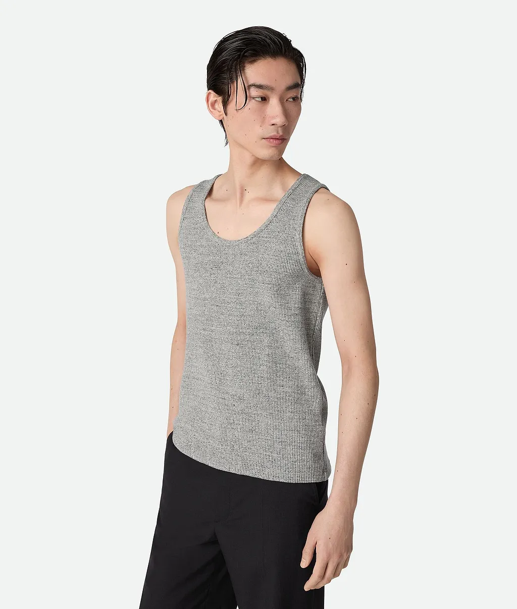 Melange Cotton Rib Tank Top