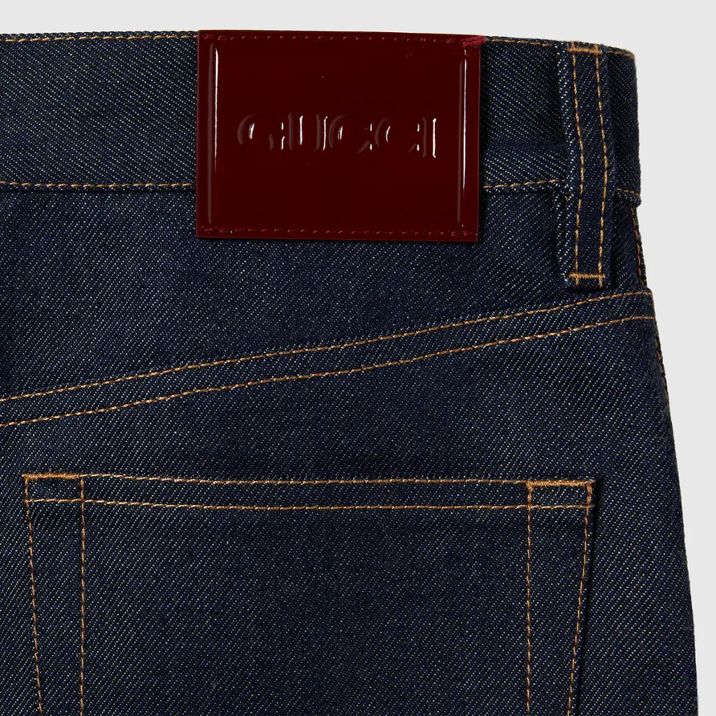 Mid-Length Denim Skirt