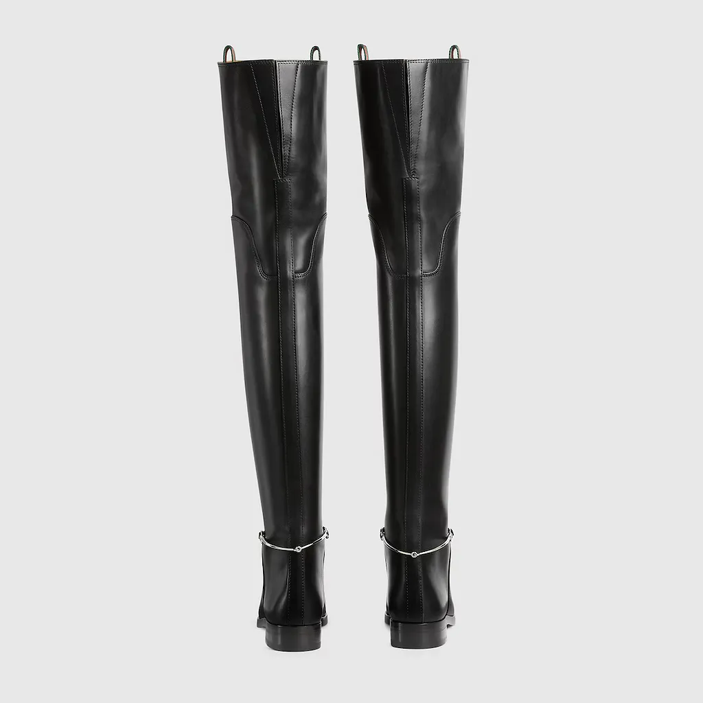 Slim Horsebit Knee-High Boot