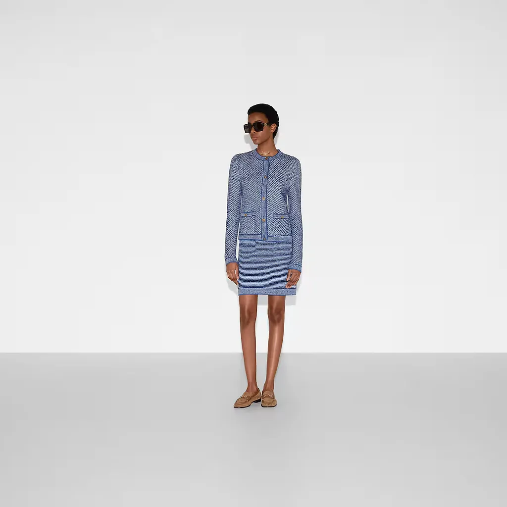 Fine Cotton Crewneck Cardigan