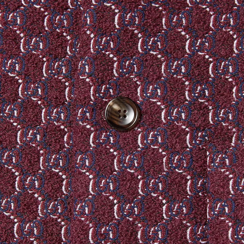 Bouclé Wool Jacquard Jacket With Gg Shadow
