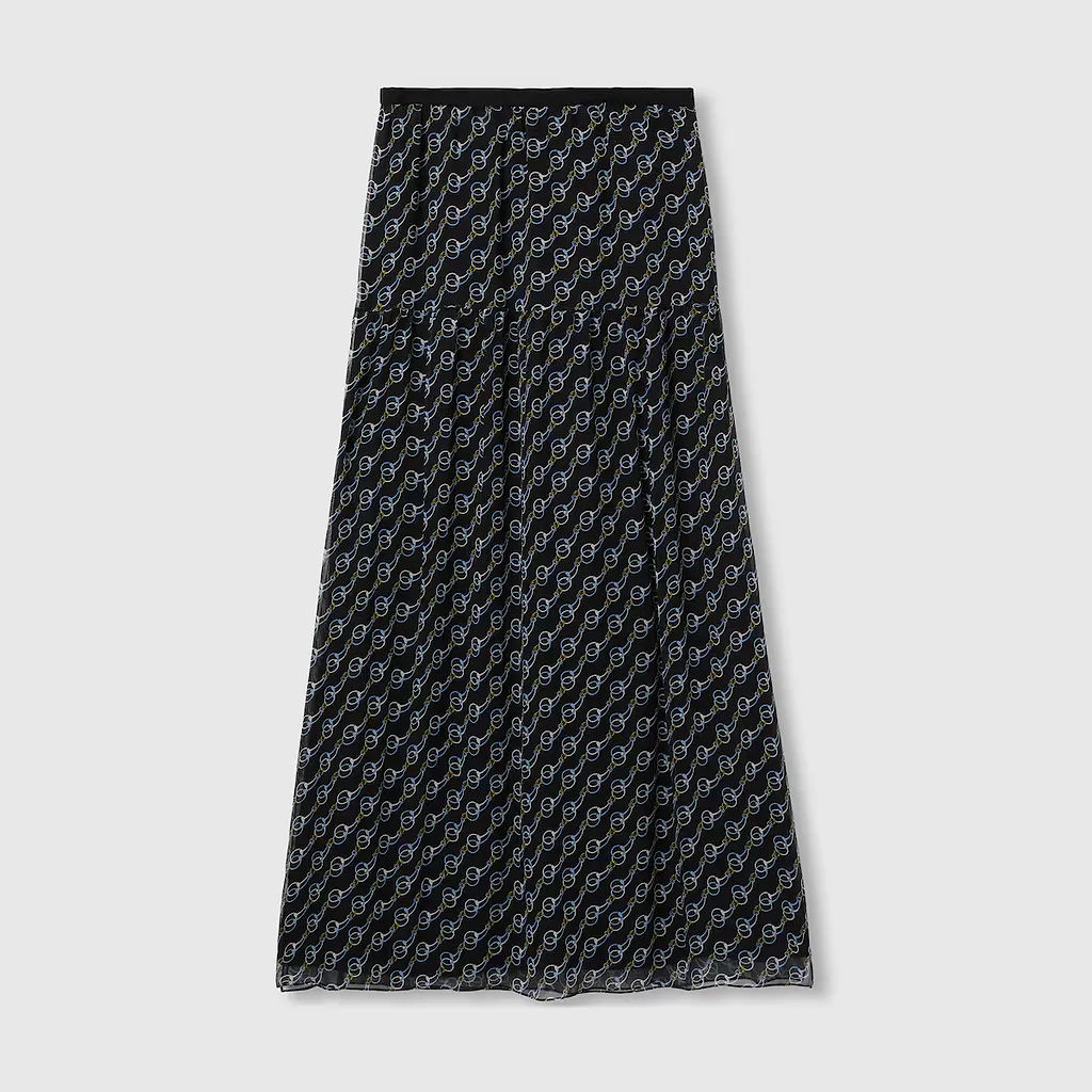 Printed Silk Skirt