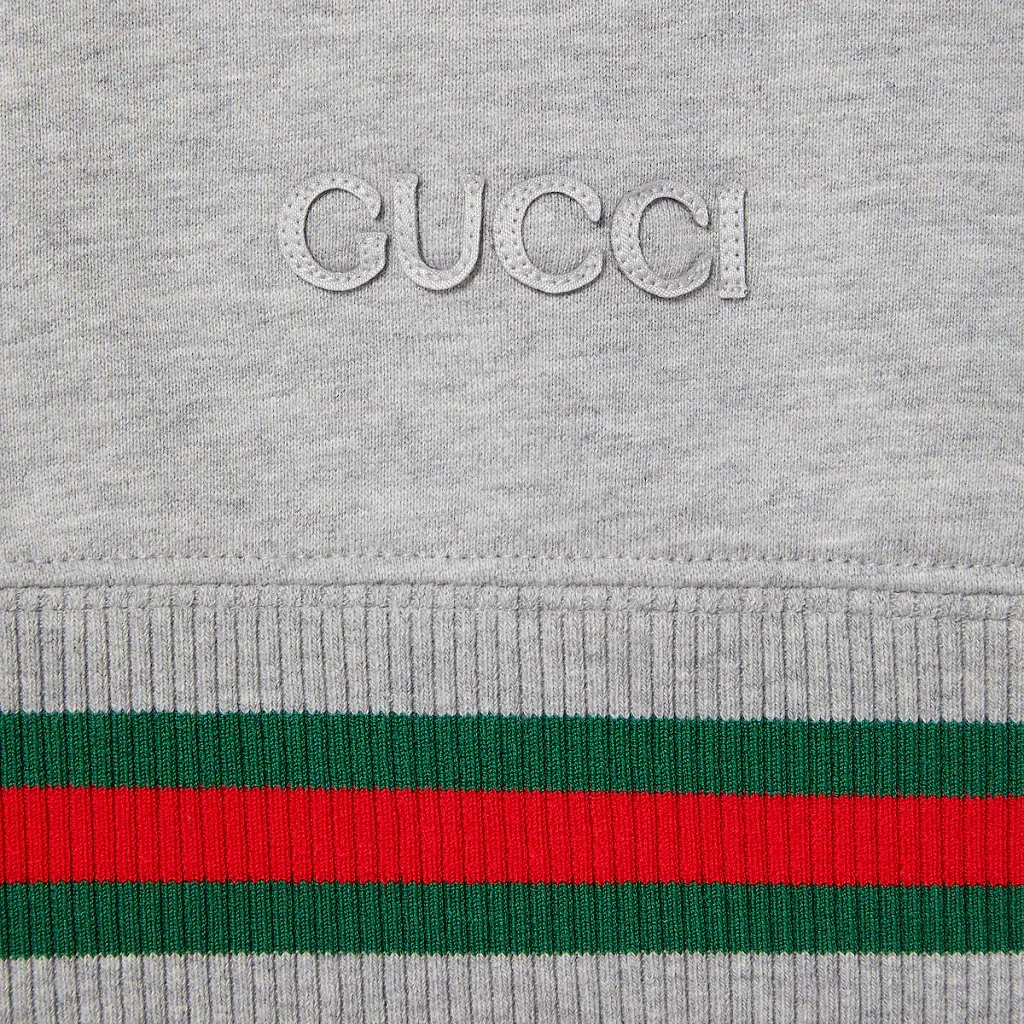 Cotton Jersey Sweatshirt With Web
