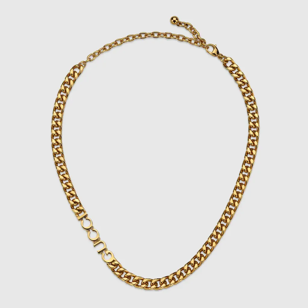 Gucci Script Chain Necklace