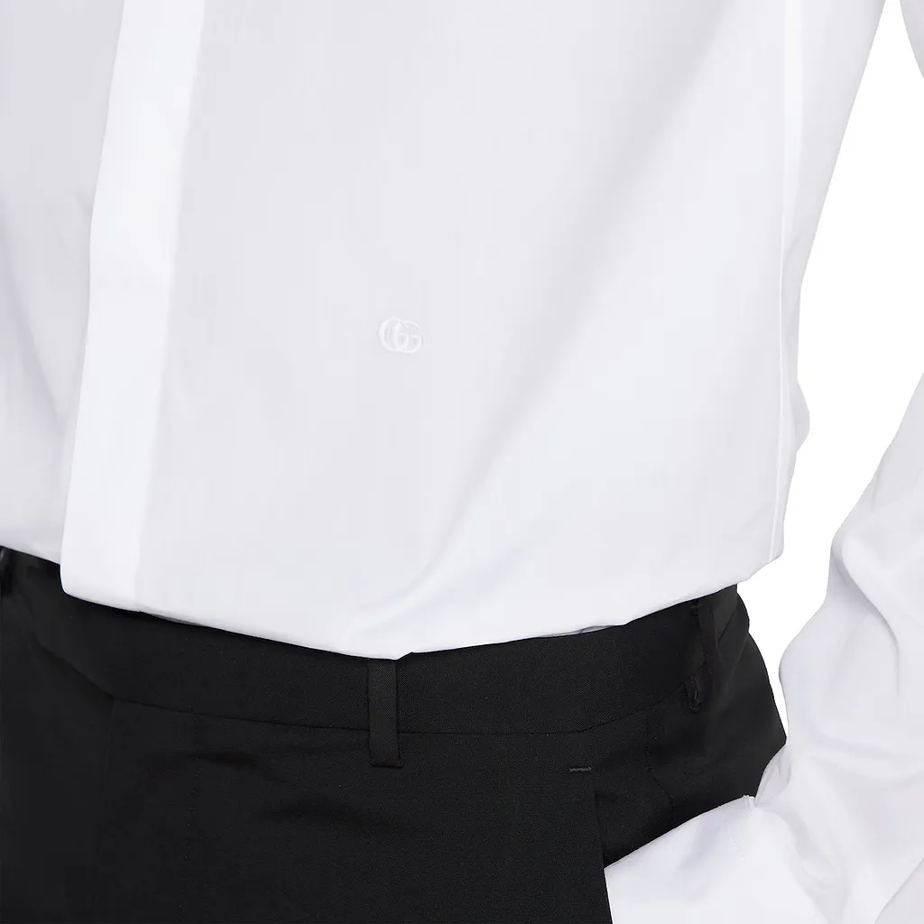 Cotton Poplin Shirt With Embroidery