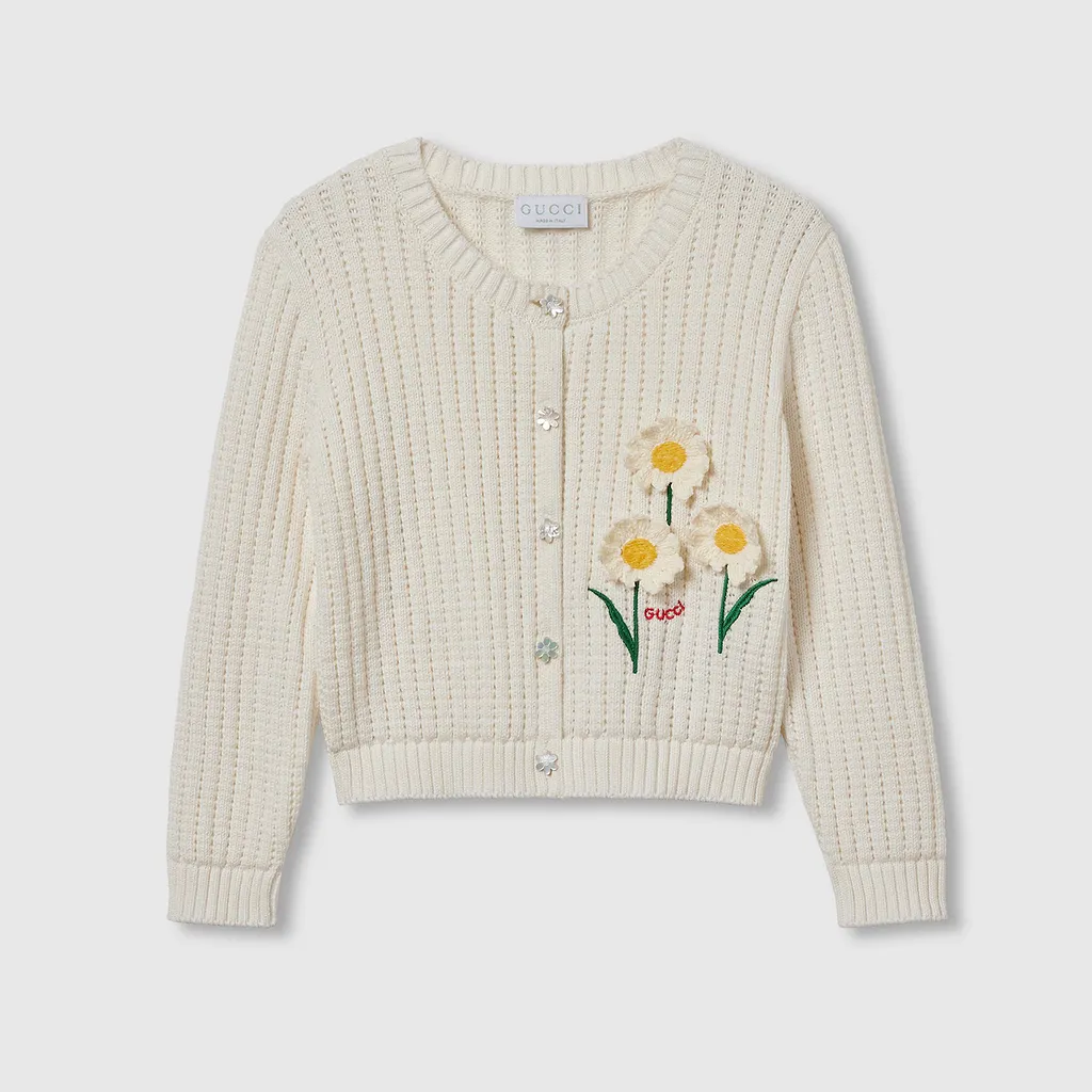 Children's Cotton Cardigan With Embroidery