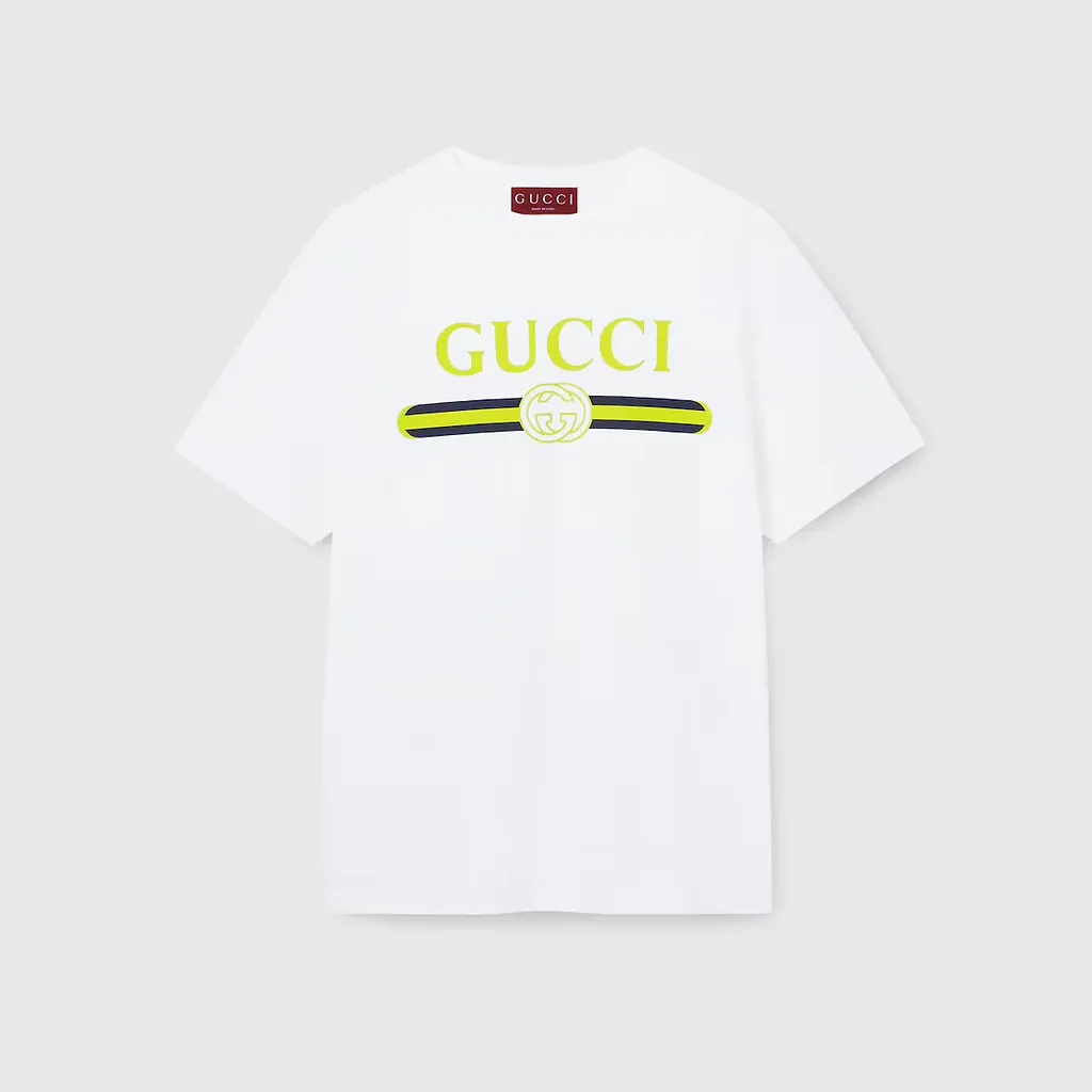 Cotton Jersey T-Shirt With Print