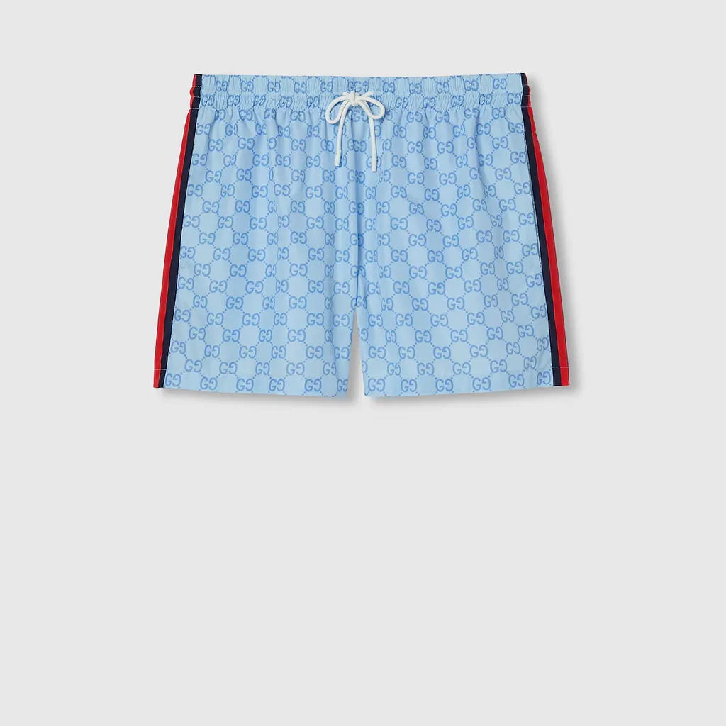 Printed Poplin Tech Swim Shorts