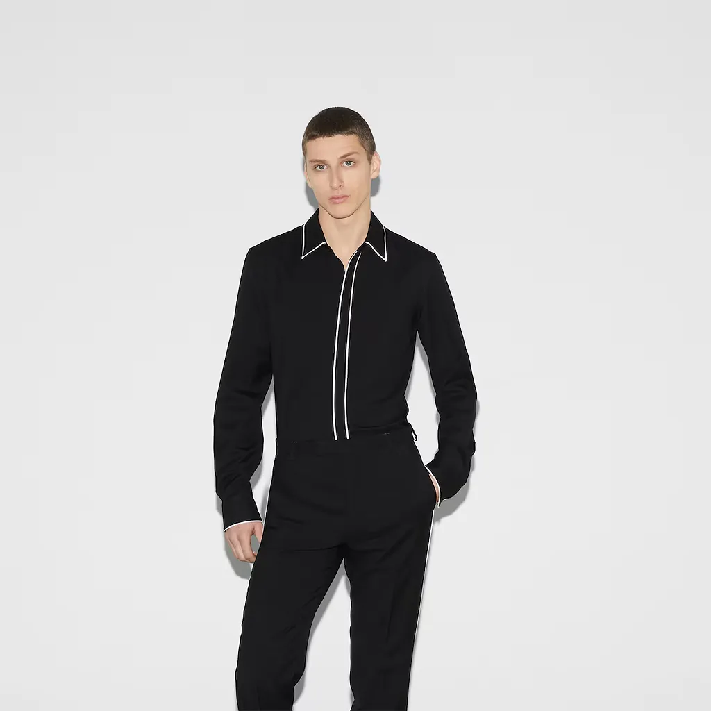 Wool Gabardine Shirt