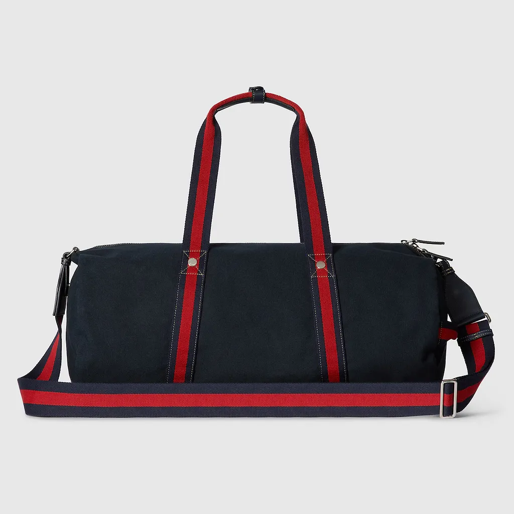 Large Printed Canvas Duffle Bag