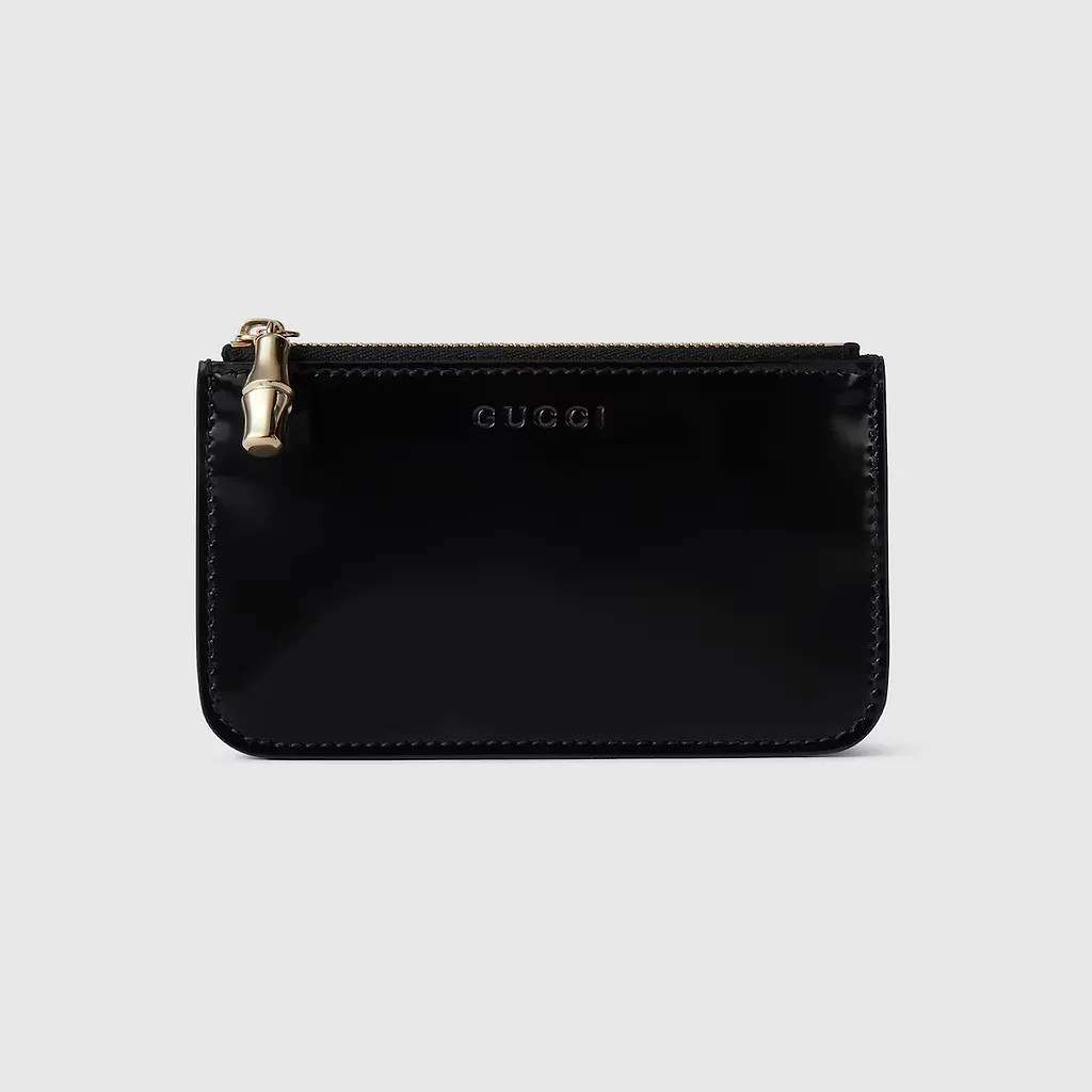Zip Key Case With Bamboo