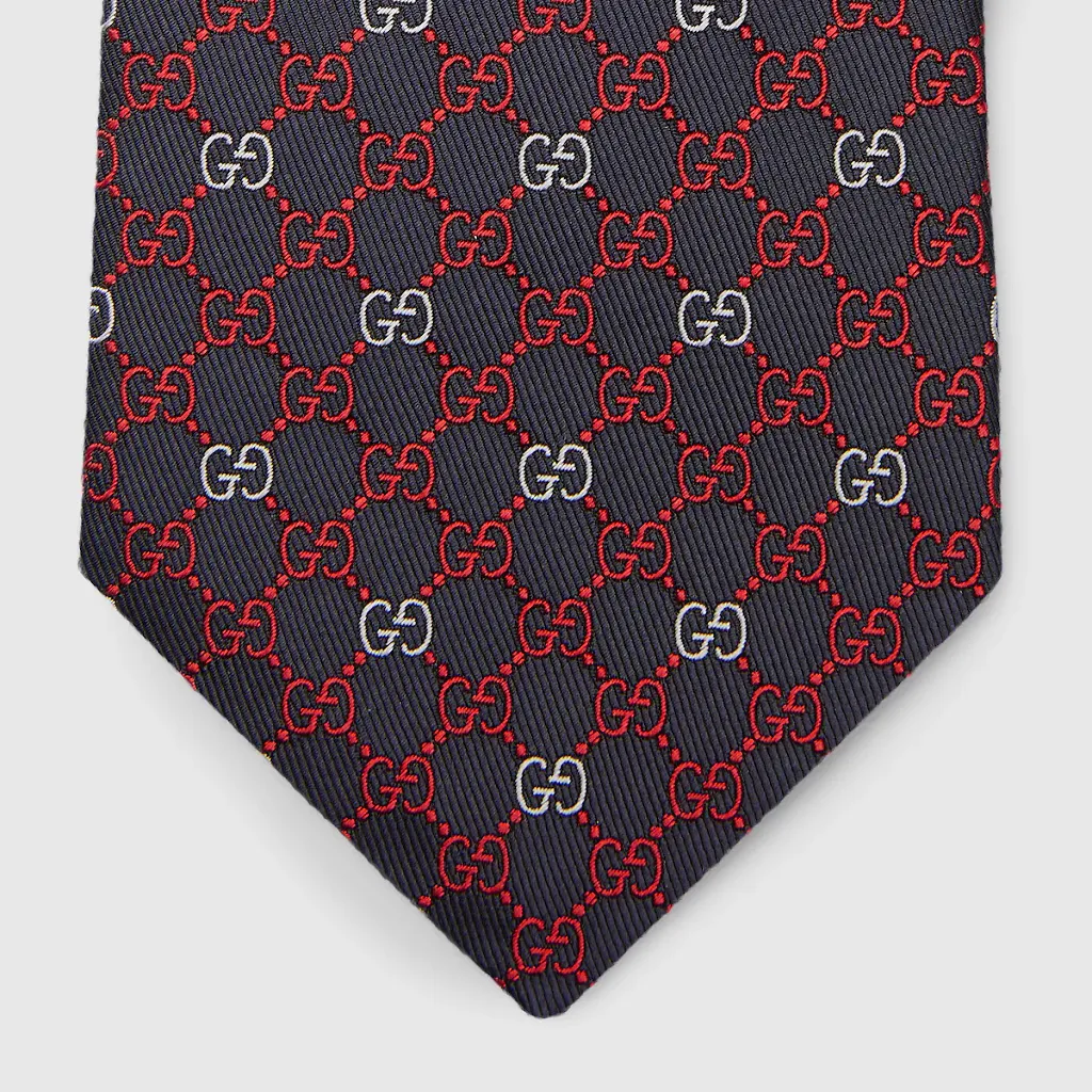 Gg Silk Jacquard Tie