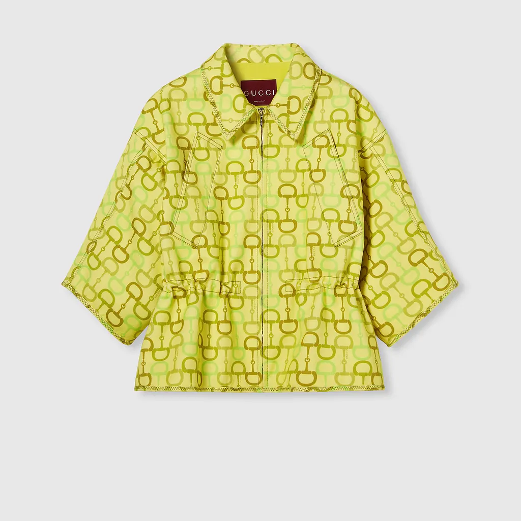 Printed Short Sleeve Boxy Jacket