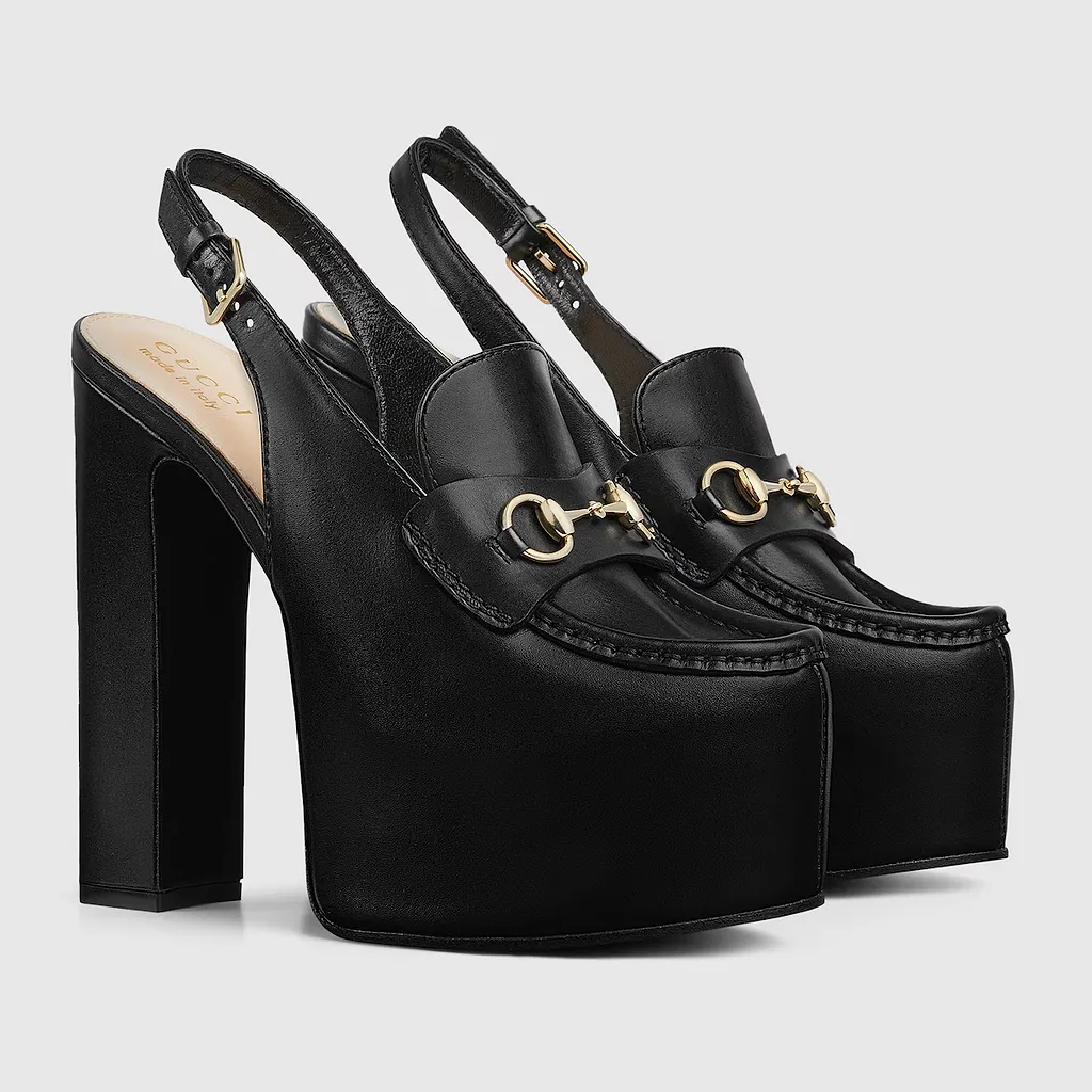 Horsebit Platform Loafer Slingback