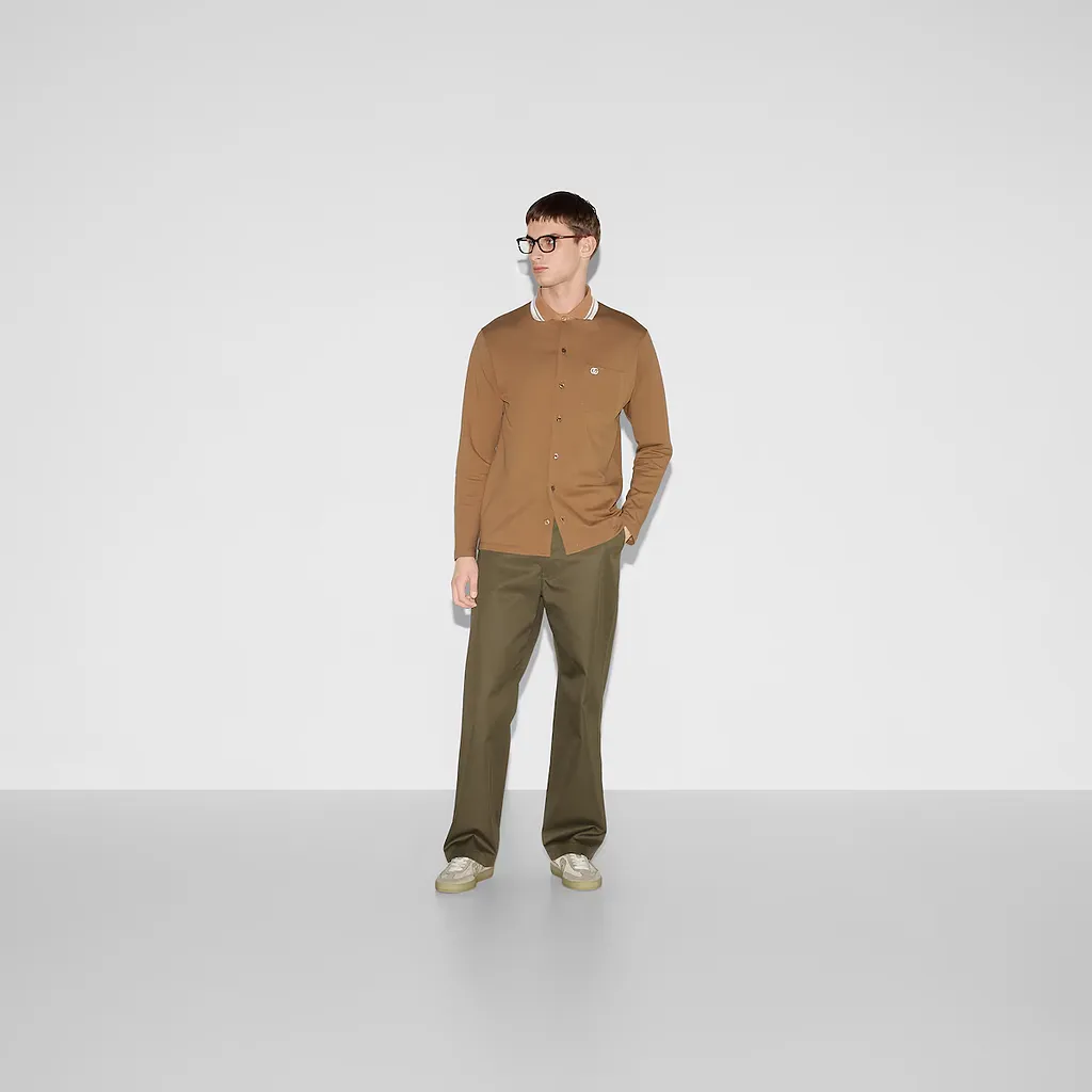 Cotton Twill Trousers With Web