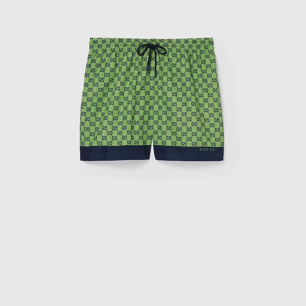 Printed Poplin Tech Swim Shorts