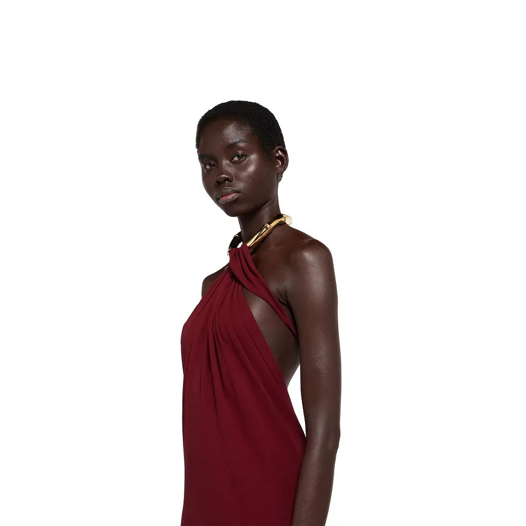 Silk CrÊPe Sablé Mid-Length Dress