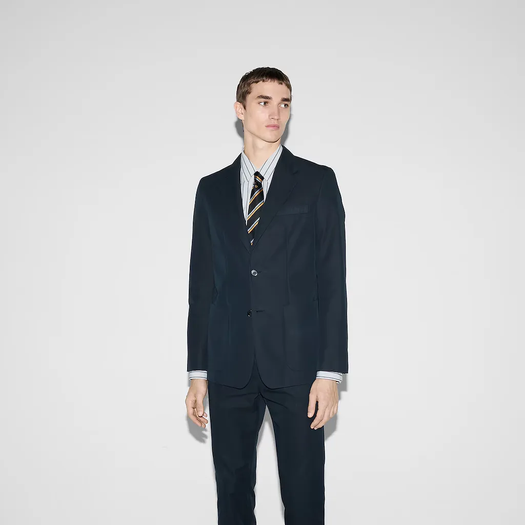 Embossed Cotton Twill Jacket