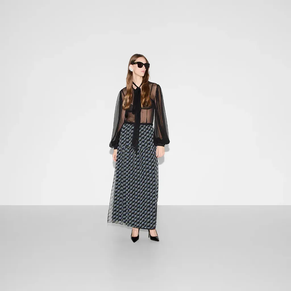 Printed Silk Skirt