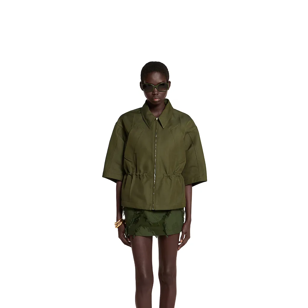 Cotton Gabardine Short Sleeve Jacket