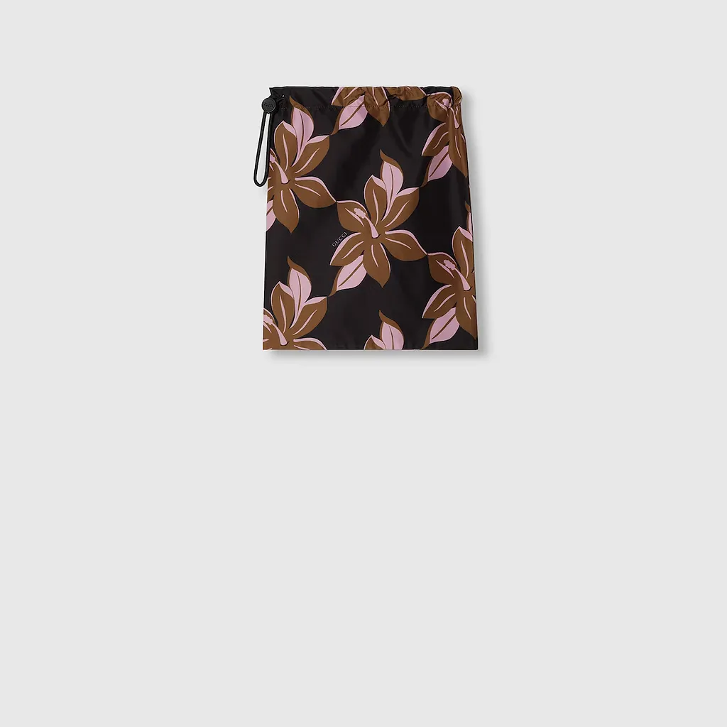 Printed Technical Poplin Swim Short