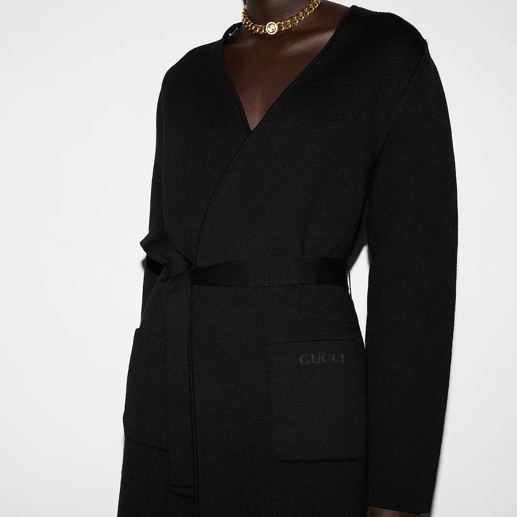 Reversible Gg Wool Cardigan