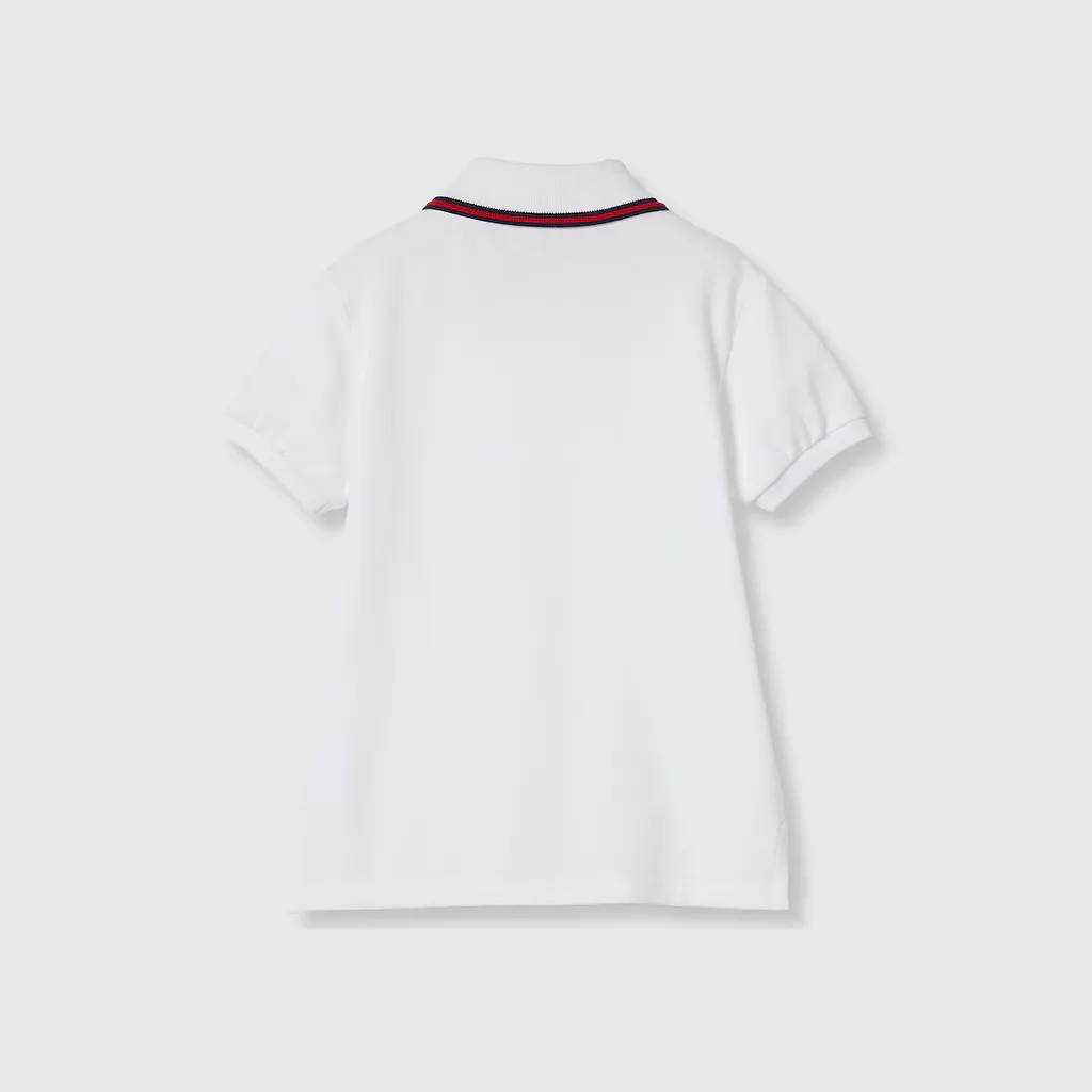 Children's Cotton Polo Top With Web