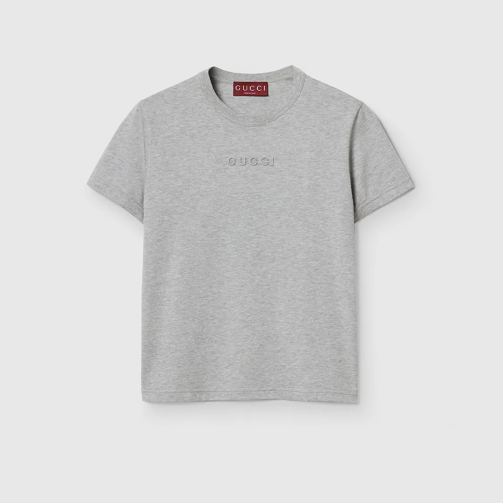 Cotton Jersey Embossed T-Shirt