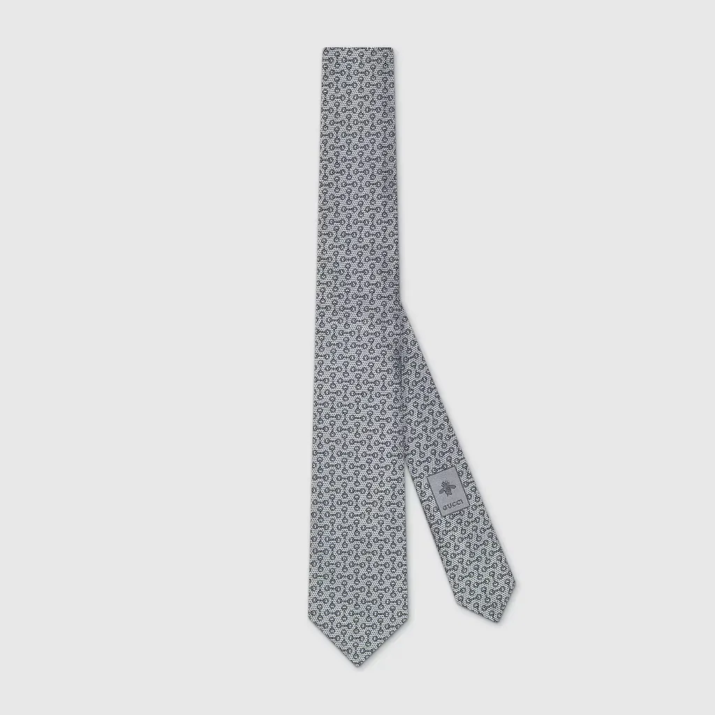 Horsebit Silk Jacquard Tie