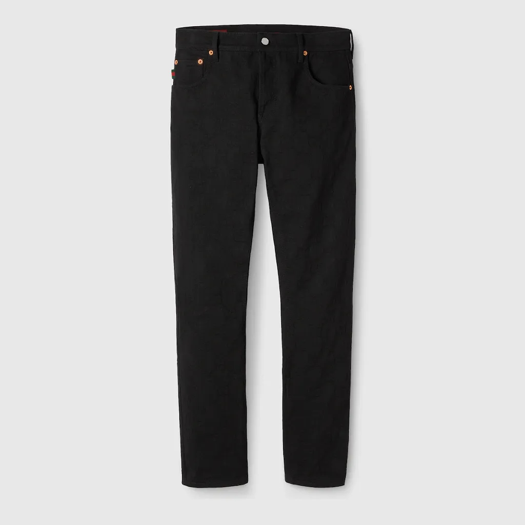 Gg Denim Jacquard Pant