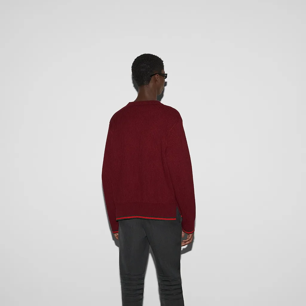 Wool Cashmere Rib Knit Sweater