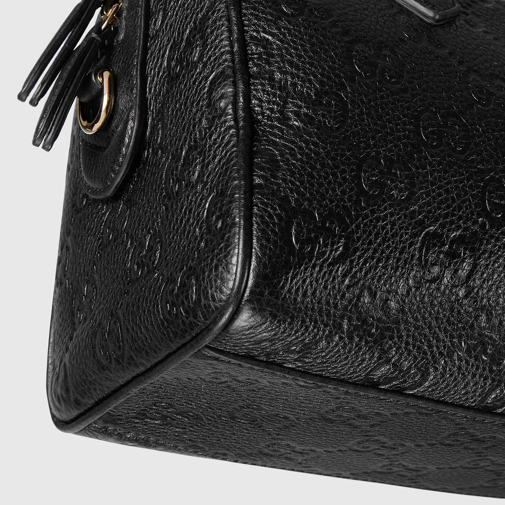 Gg Emblem Medium Boston Bag