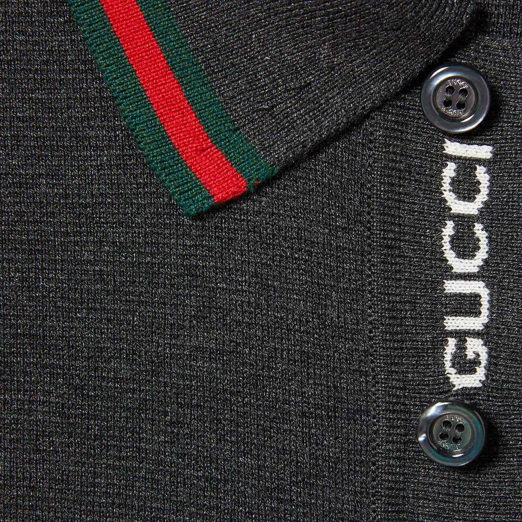 Silk Cotton Polo Shirt With Web