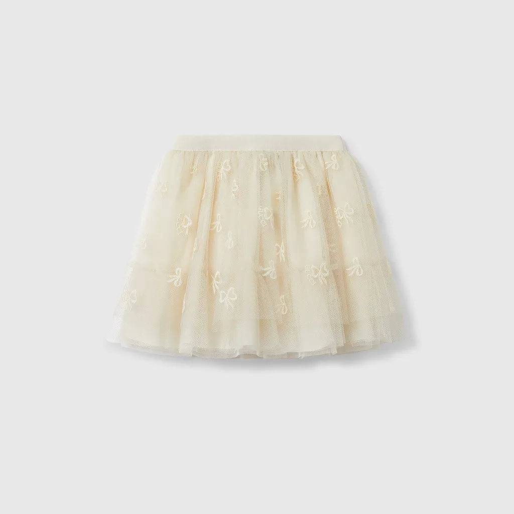 Baby Embroidered Tulle Skirt